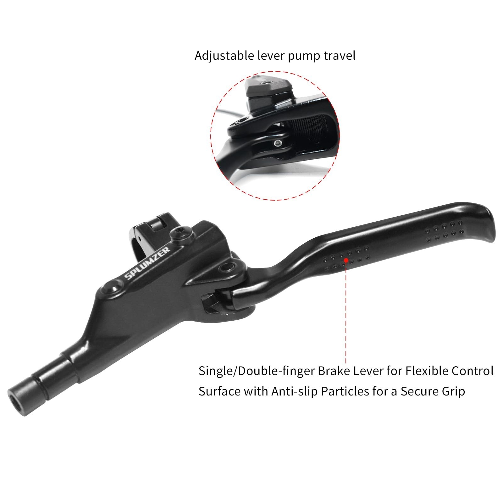 ZTZ 4-Piston Internal Routing Hydraulic Brake Set, Front 850mm and Rear 1600m…