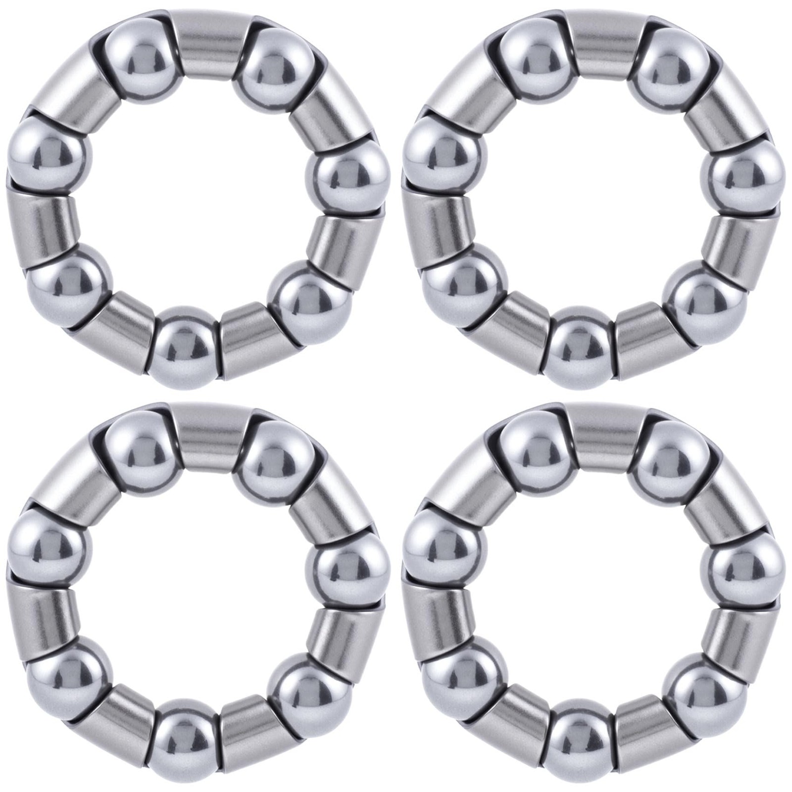 4 Pcs Bicycle Ball Bearings Retainer Wheel Hub Steel Balls Replacement Part