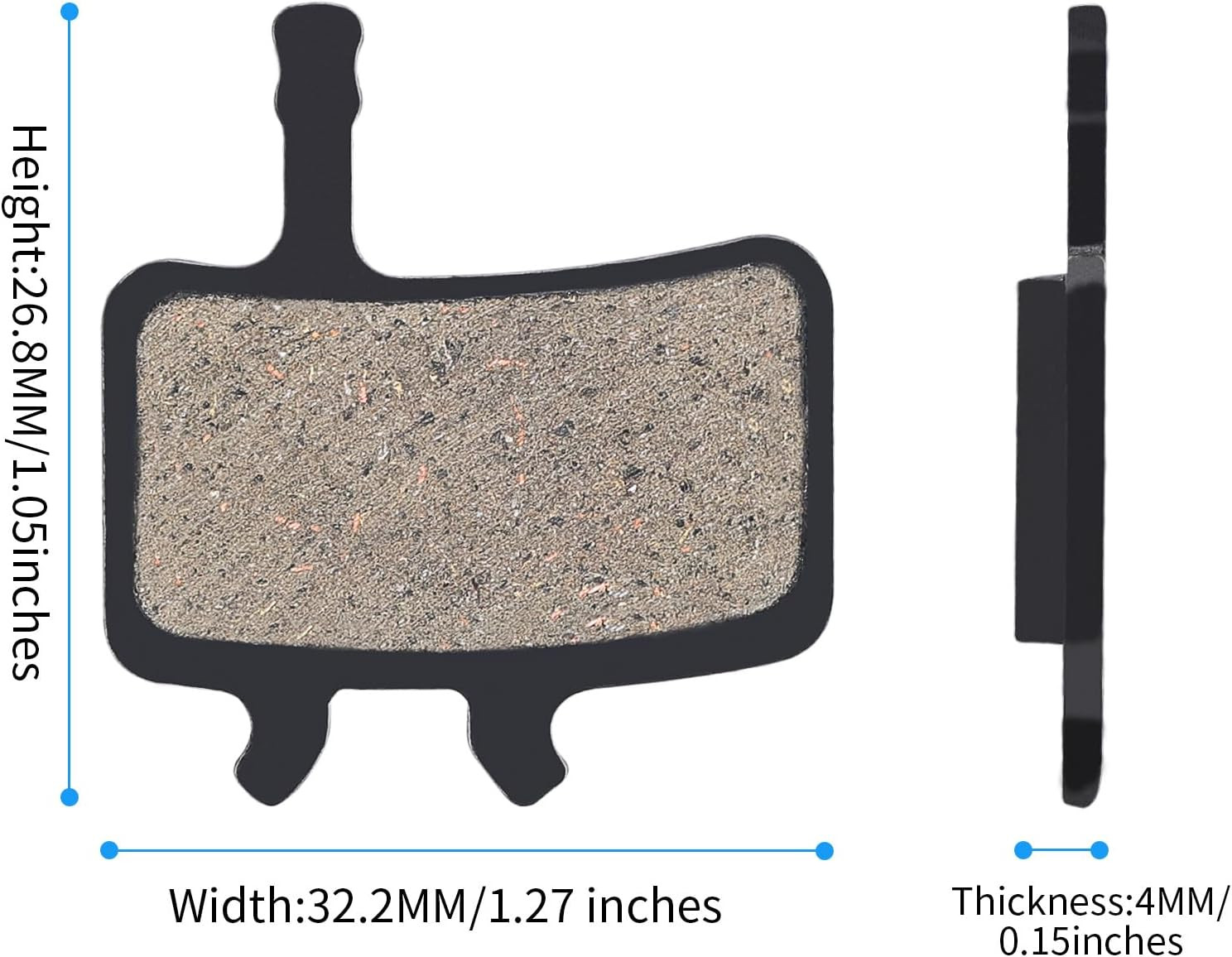 4 Pairs Bike Disc Brake Pads Compatible for SRAM Avid BB7 Juicy 3 Juicy 5 Juicy