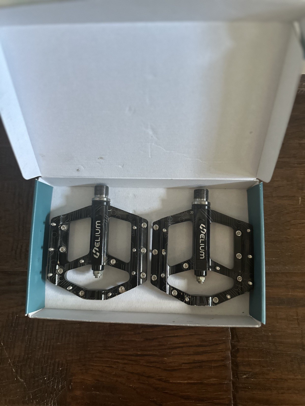 Helium Jr BMX Racing Pedals — Black, 9-Pin Titanium Spindle