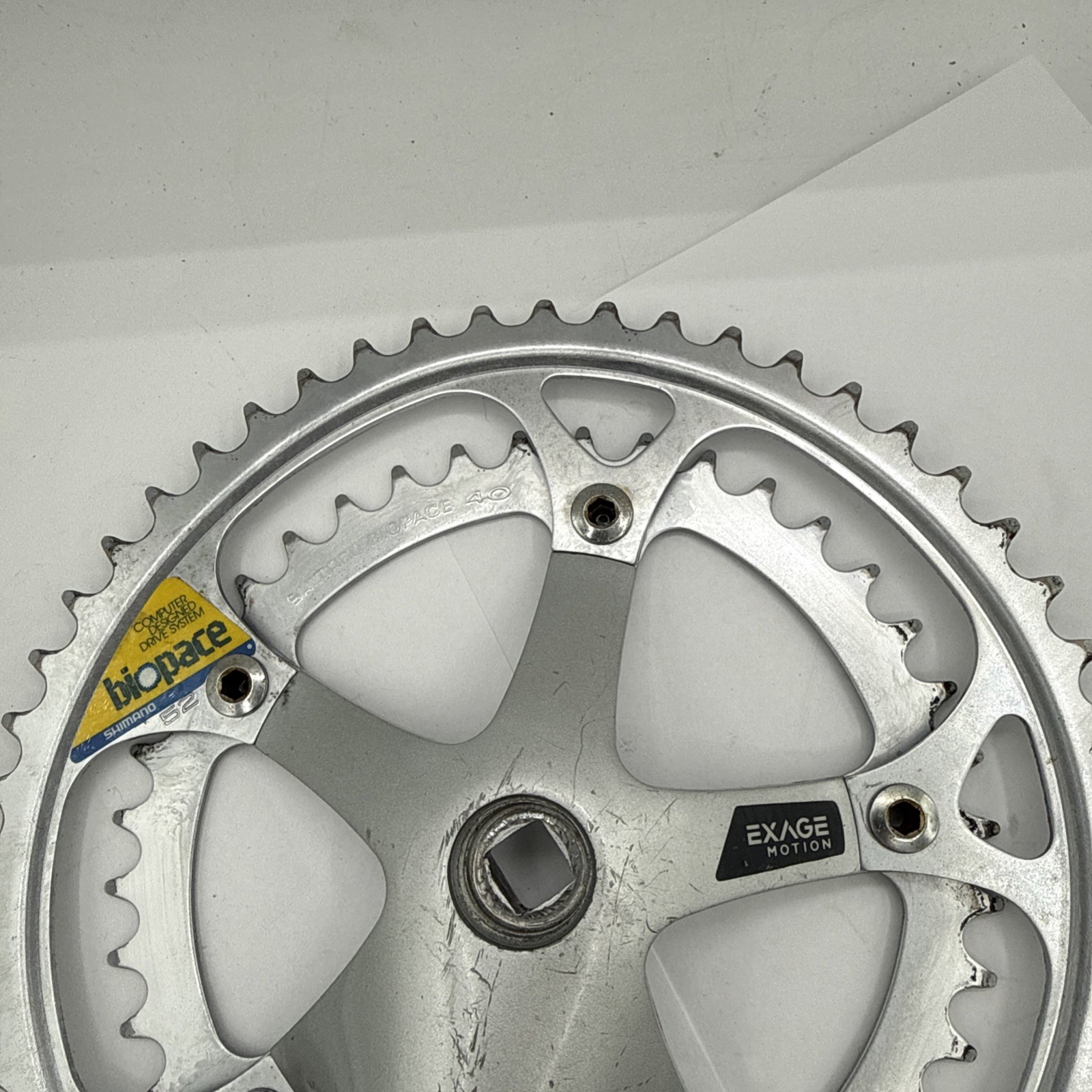 Shimano EXAGE Motion Crankset 170mm BIOPACE Double 52/ 40 Square Taper Fc-a250