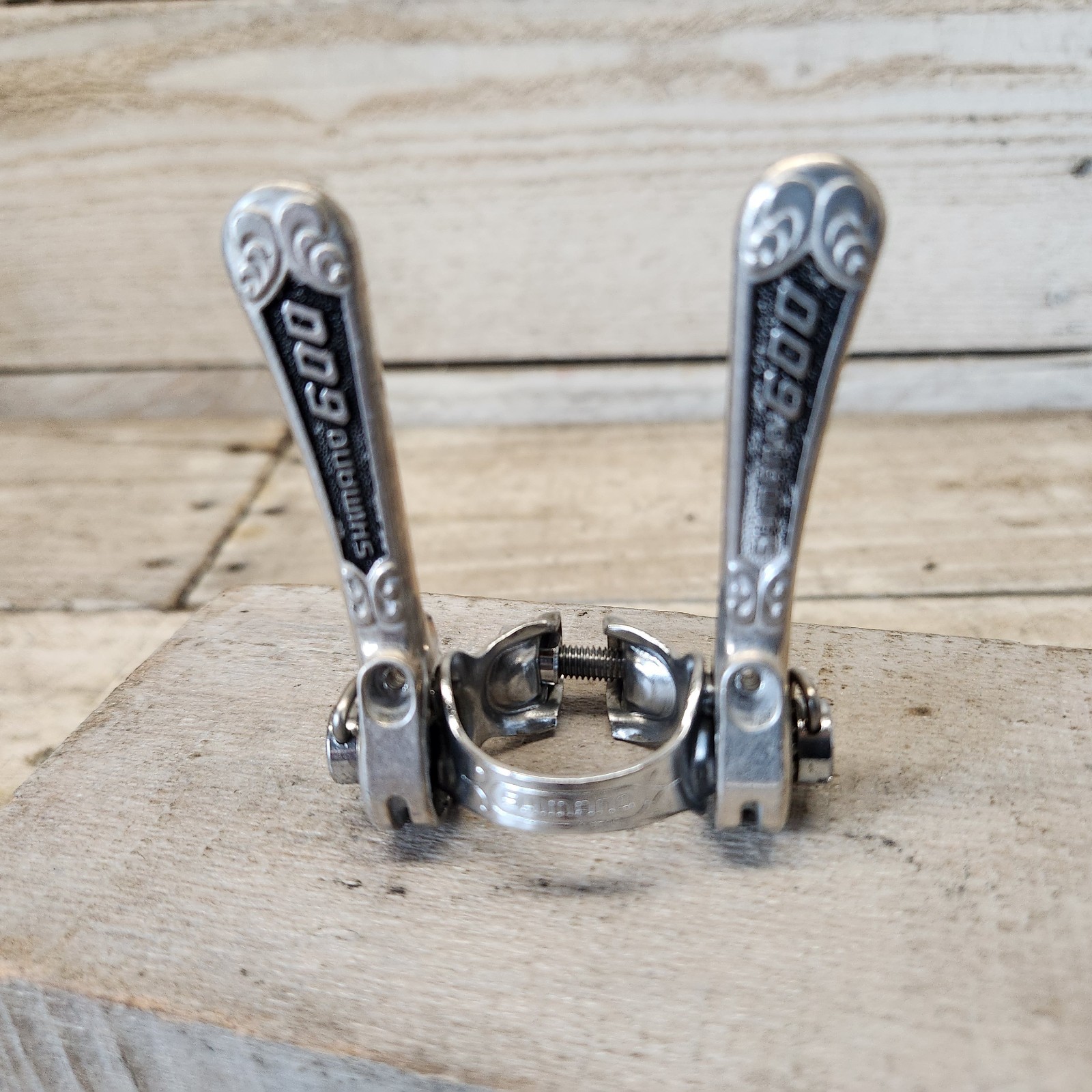 1970s SHIMANO 600 Ex Arabesque Down Tube Shifters Clamp-On 28.6