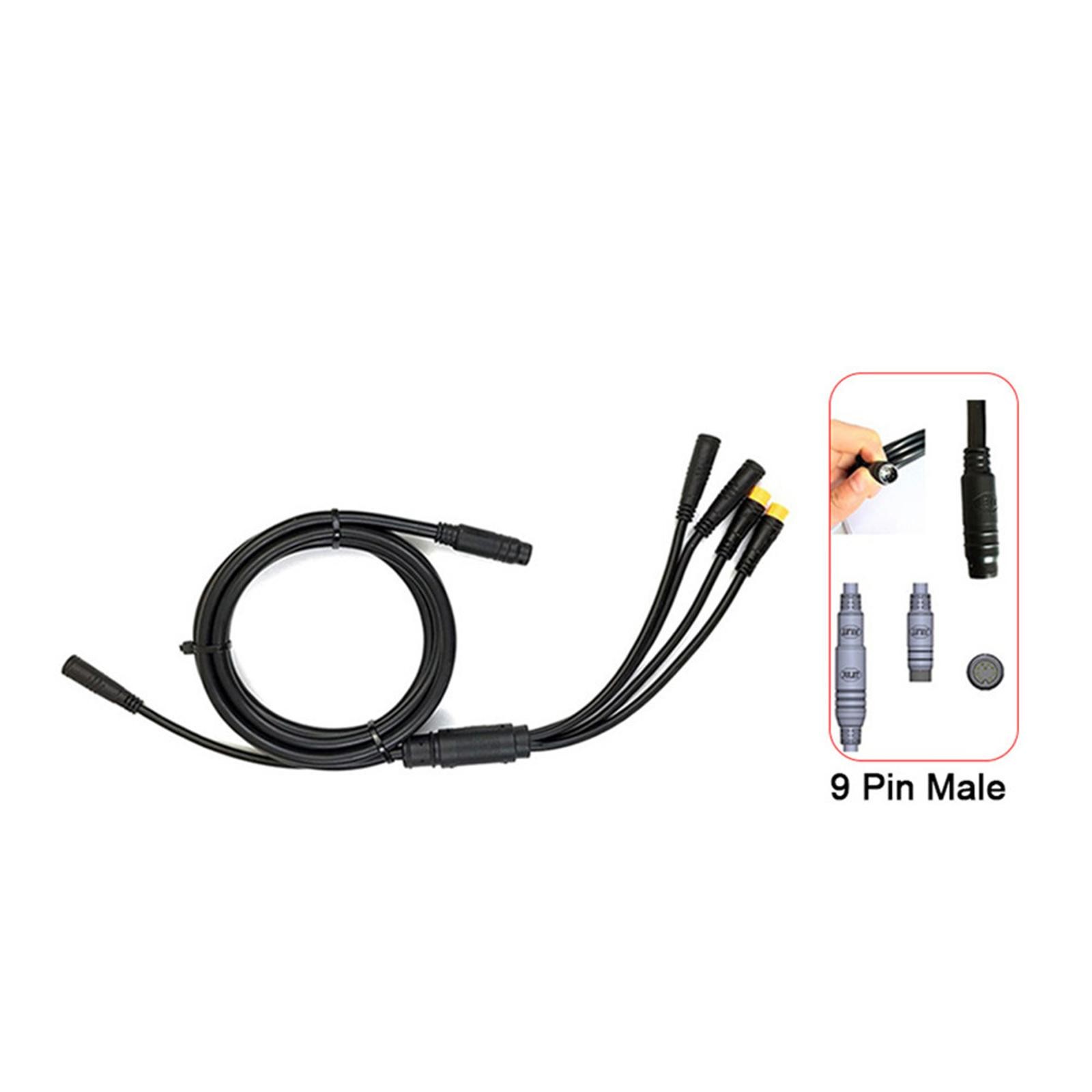 Waterproof 1 To 5 Electric Bicycle E-bike Integration Cable For KT Controller