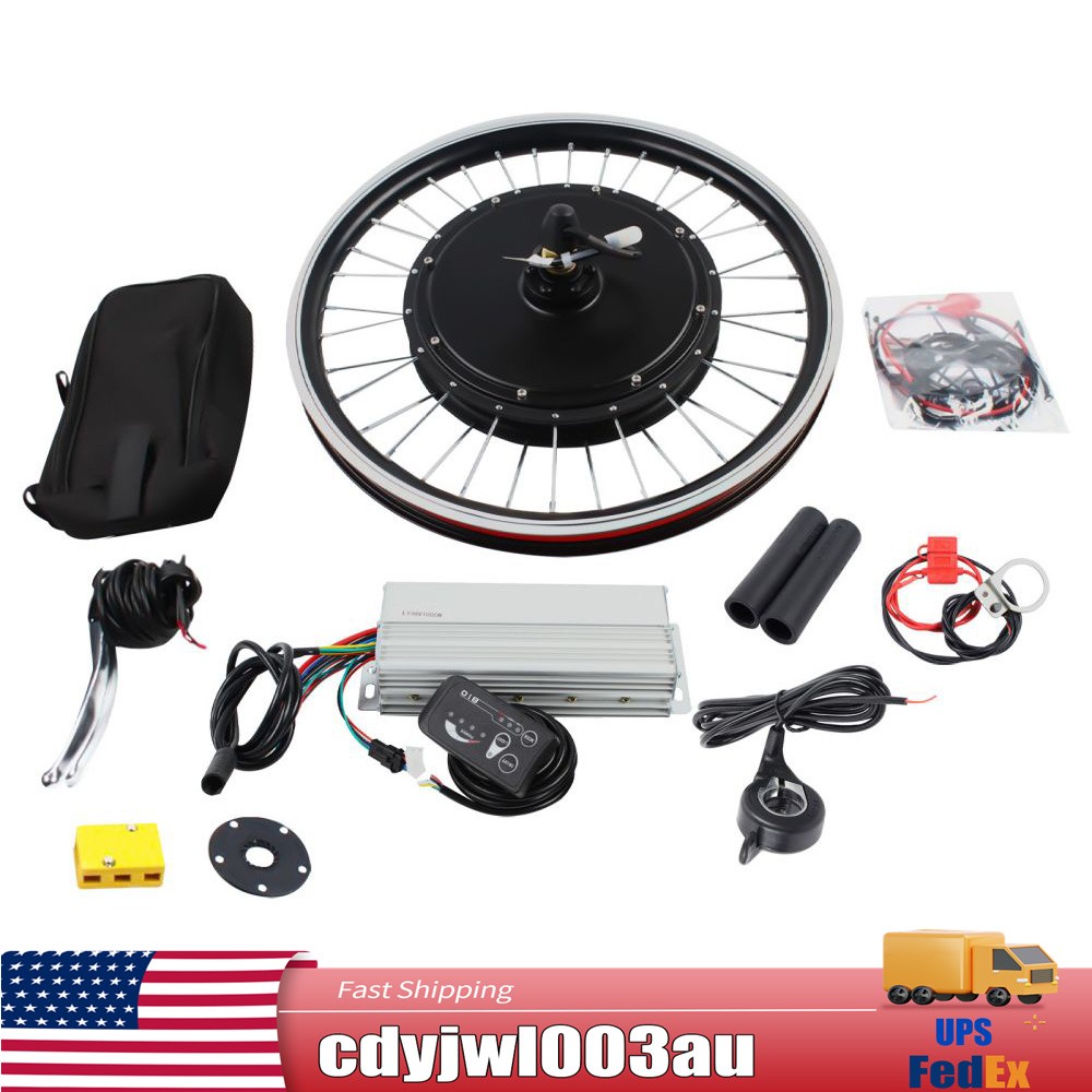 20 inch 48V 1000W Front Wheel Motor Electric Bicycle E-bike Conversion Kit LED