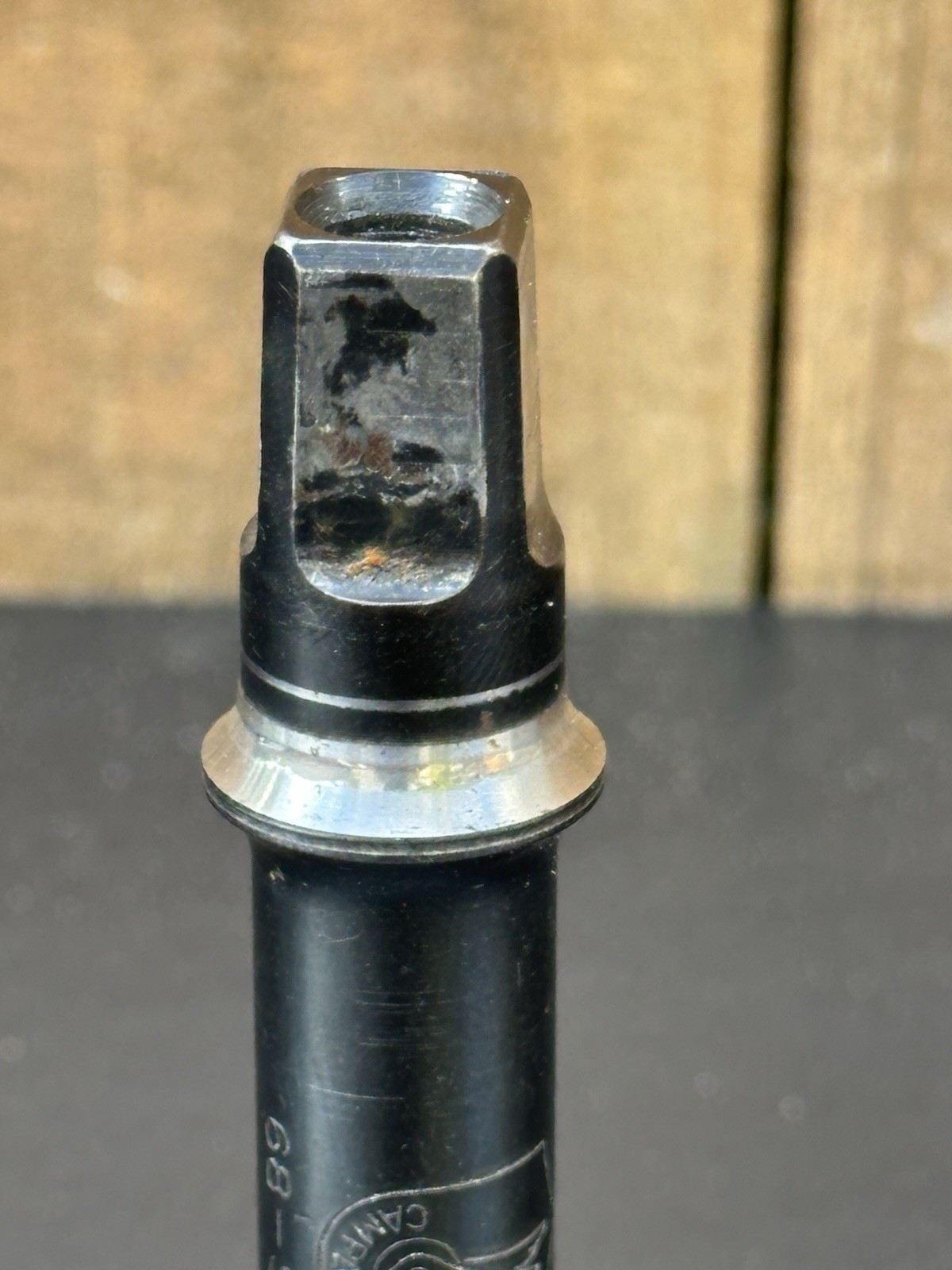 Vintage Campagnolo Athena 114mm 68-SSg Bottom Bracket Spindle Black