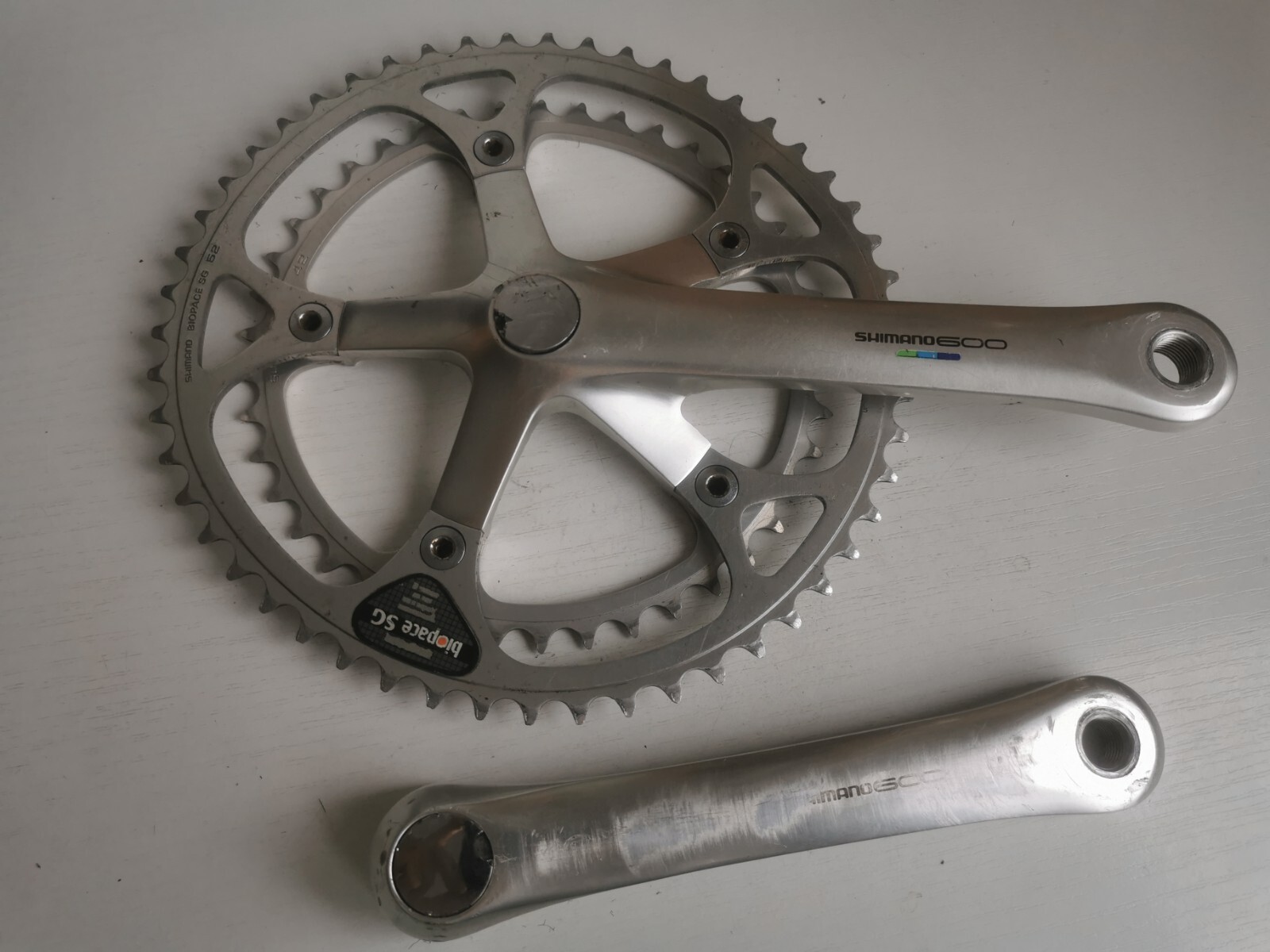 VINTAGE Shimano 600 Ultegra Biopace FC-6400 Double 52/42 170mm Crankset Chainset