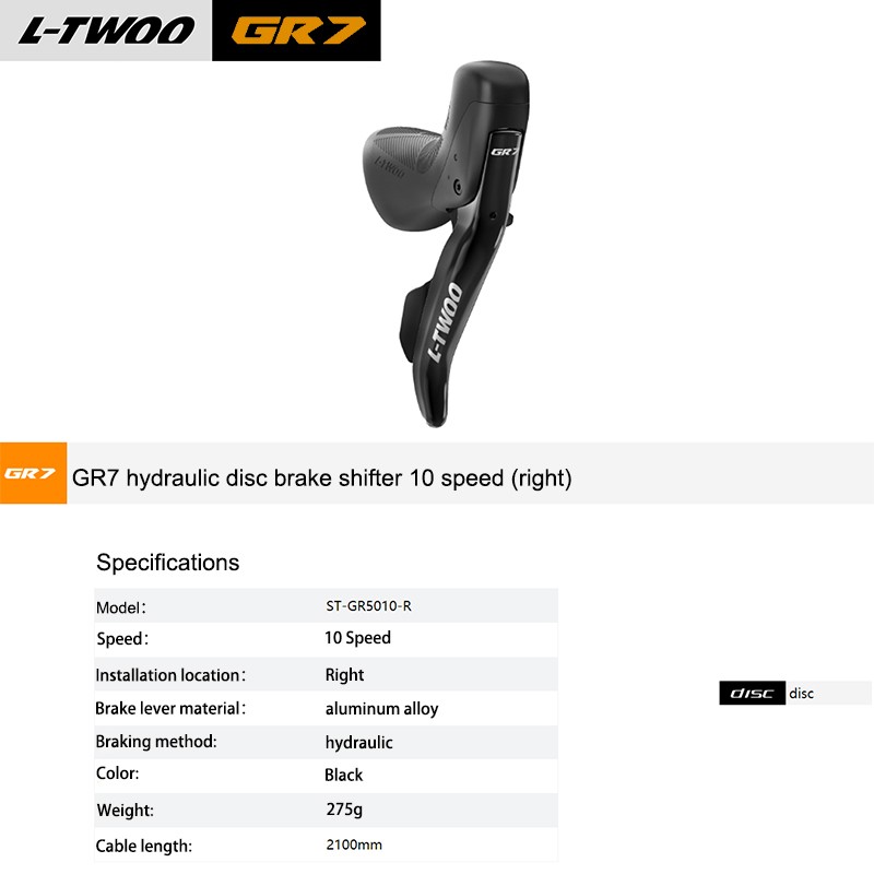 LTWOO GR7 10 Speed Hydraulic Groupset Gravel Cyclocross Bike Shifters Derailleur