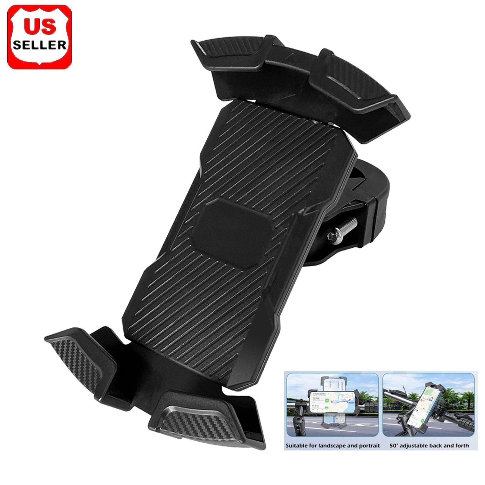 Ebike Motorcycle Phone Mount Auto Lock Military Anti-Shake Bike Phone Holder