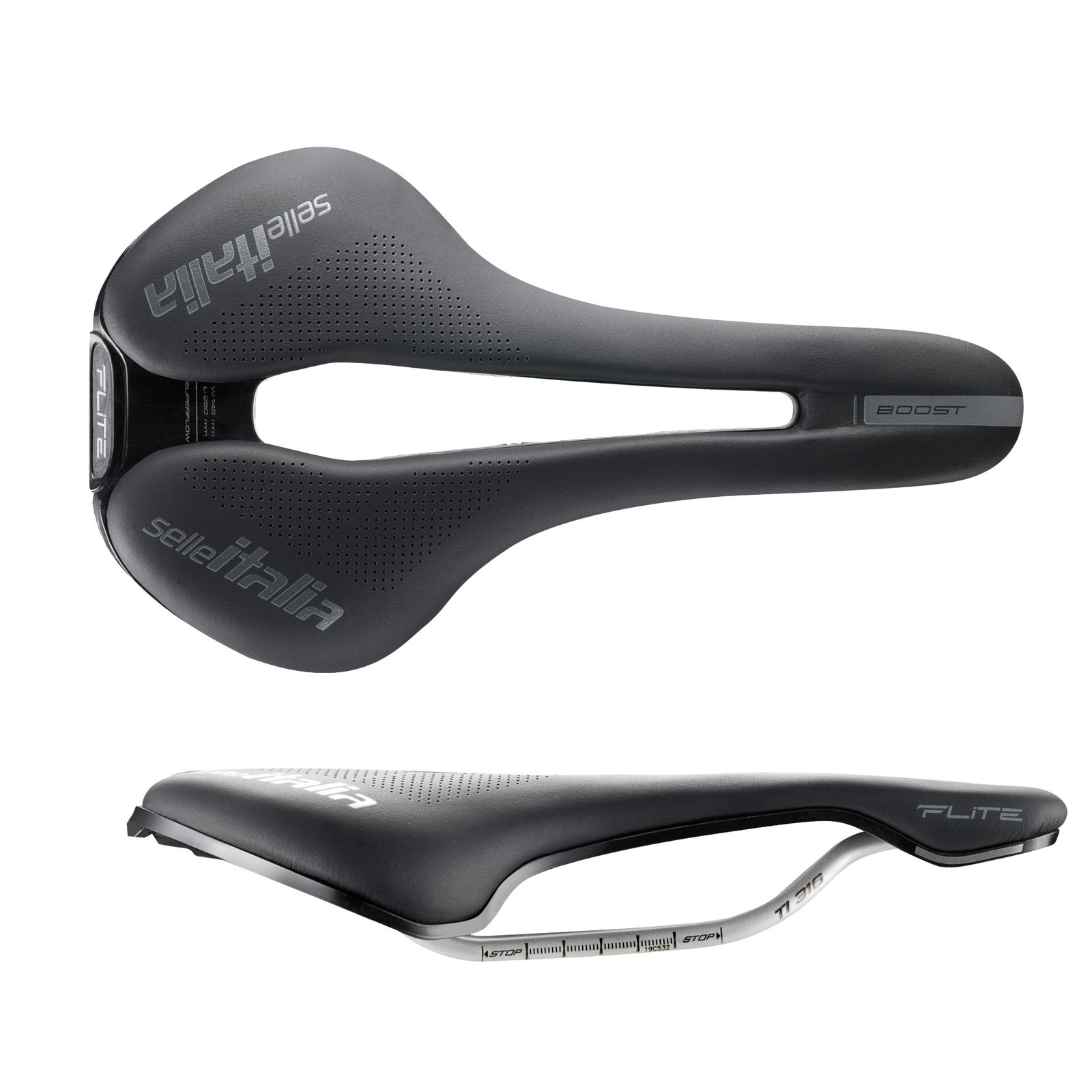 Selle Italia Flite Boost Endurance SF, Large, L3, Ti316, FibraTek
