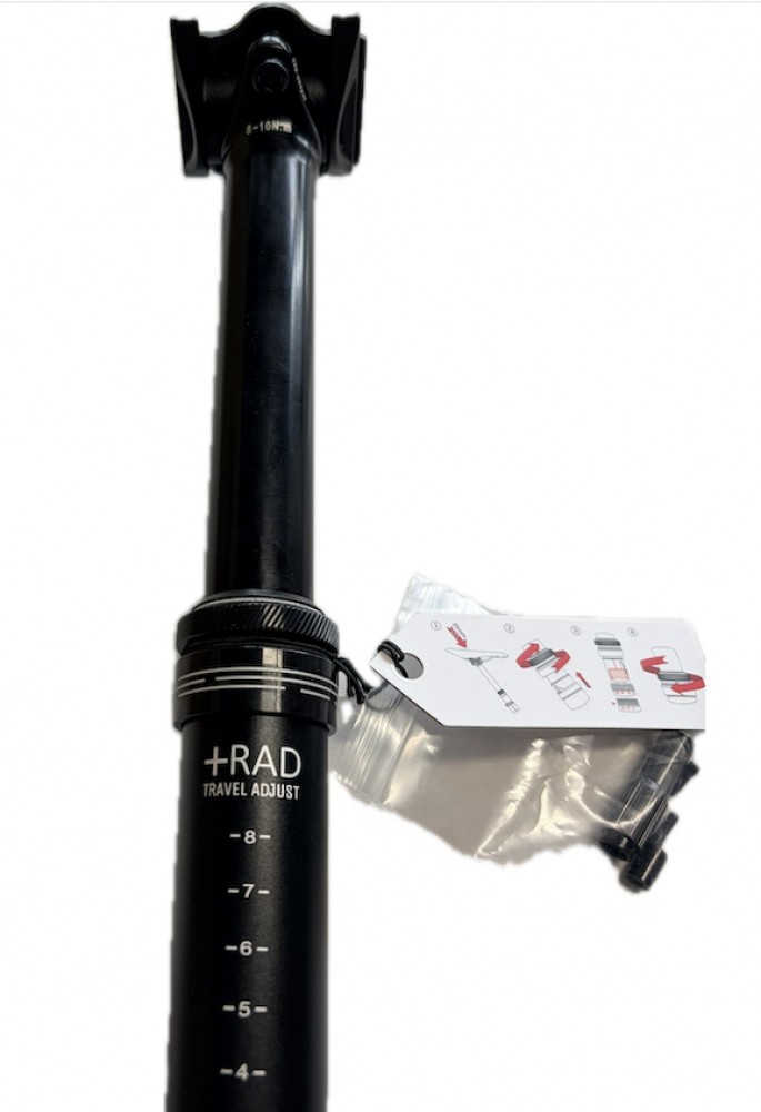 TranzX +RAD Adjustable Travel Internal Dropper Seatpost 31.6mm x 125mm