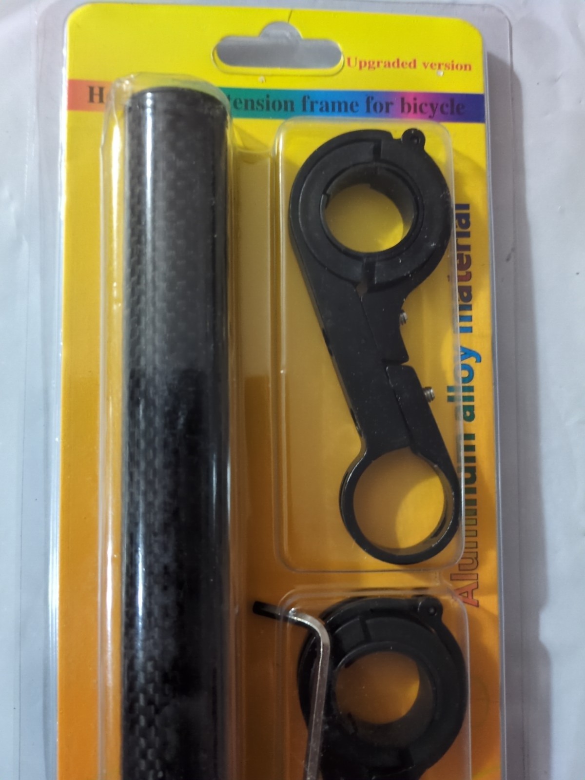 Aluminum Extension Handlebar Black 31.8/25.4mm for Universal Bike 20cm