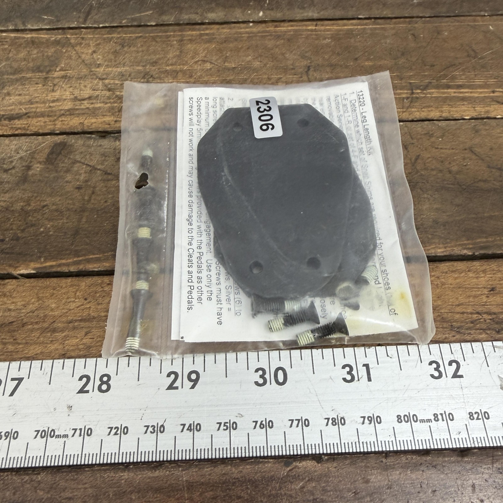 Speedplay X Zero Leg Length Kit 13220 Pedal Parts NOS Black 50g Road Bike