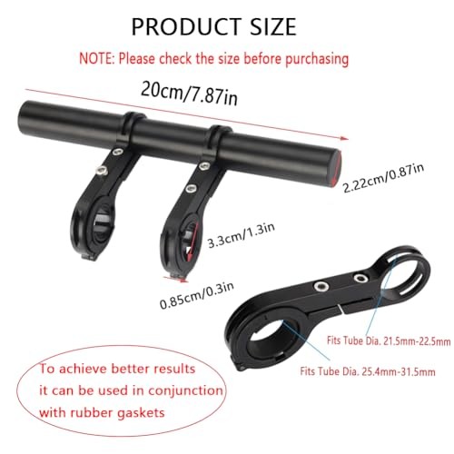 Bike Handlebar Extender,Bicycle Handlebar Extender,Multifunctional 20cm
