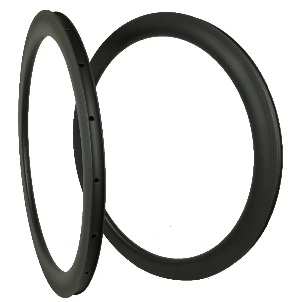 Asymmetric Carbon Road Bike Rims 50mm Depth 700C Matte/Glossy Finish 16-32Holes