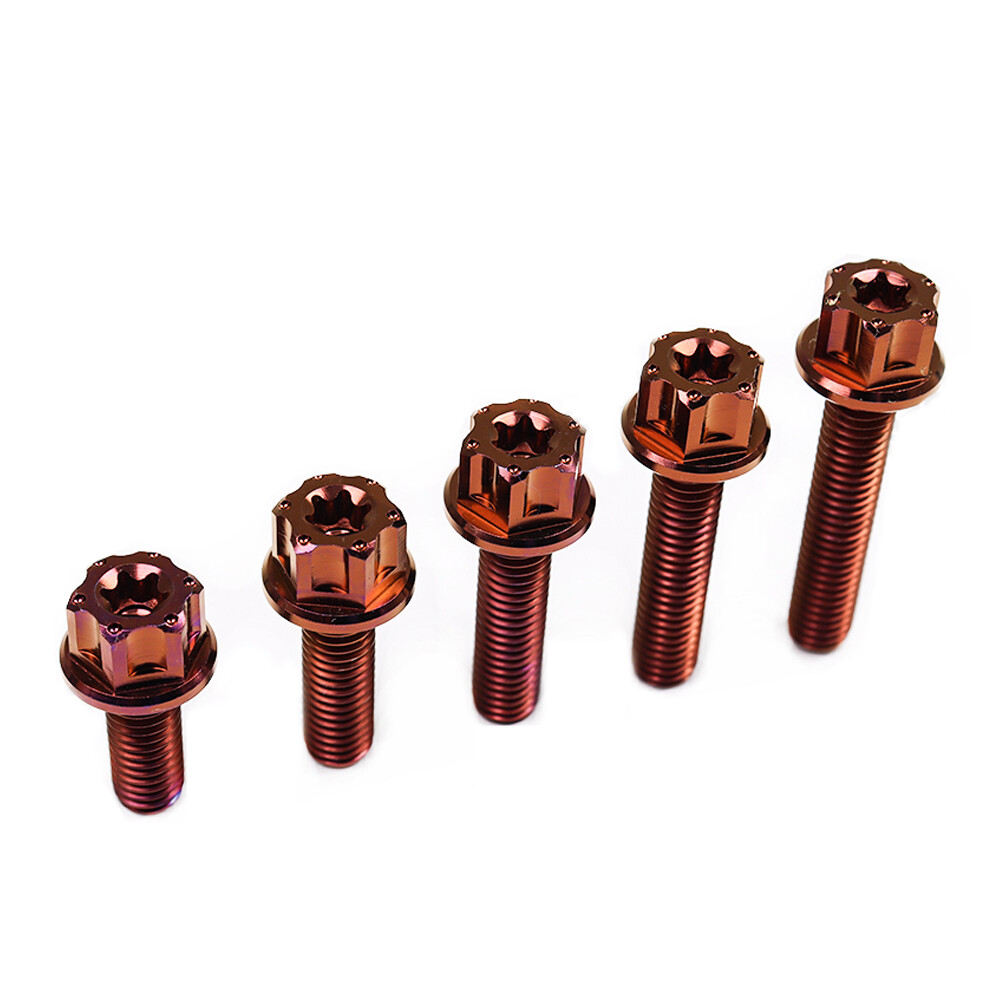 M8x20 25 30 35 40 45 50 55 60mm Titanium Screws Flange Ti Bolts Bicycle Fastener