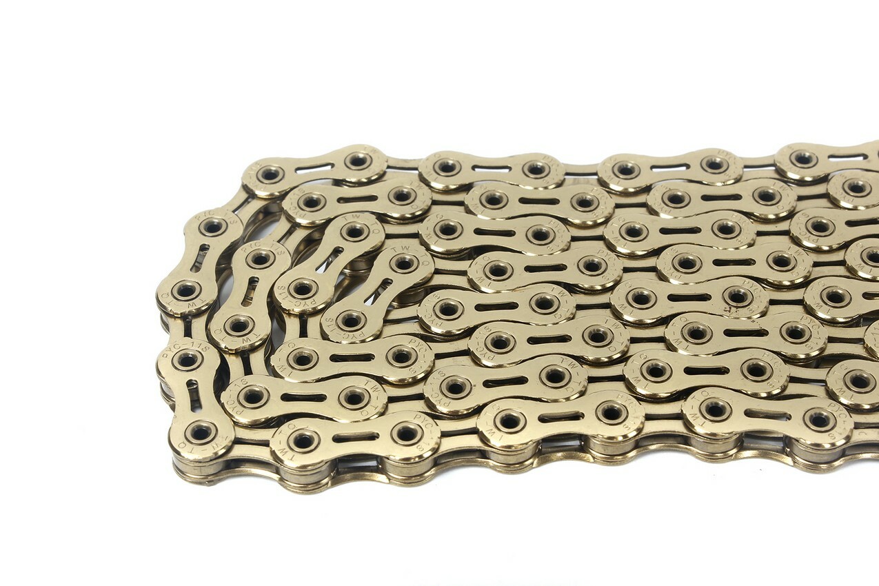 PYC SP1101 Cycling 11 Speed Bike Chains for Shimano/Campy/Sram use 116L in Gold