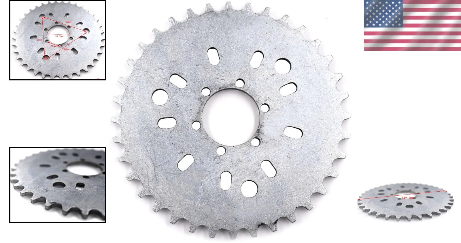 High-Performance 36 Tooth Sprocket for 50cc-80cc Motorized Bikes – Easy Install