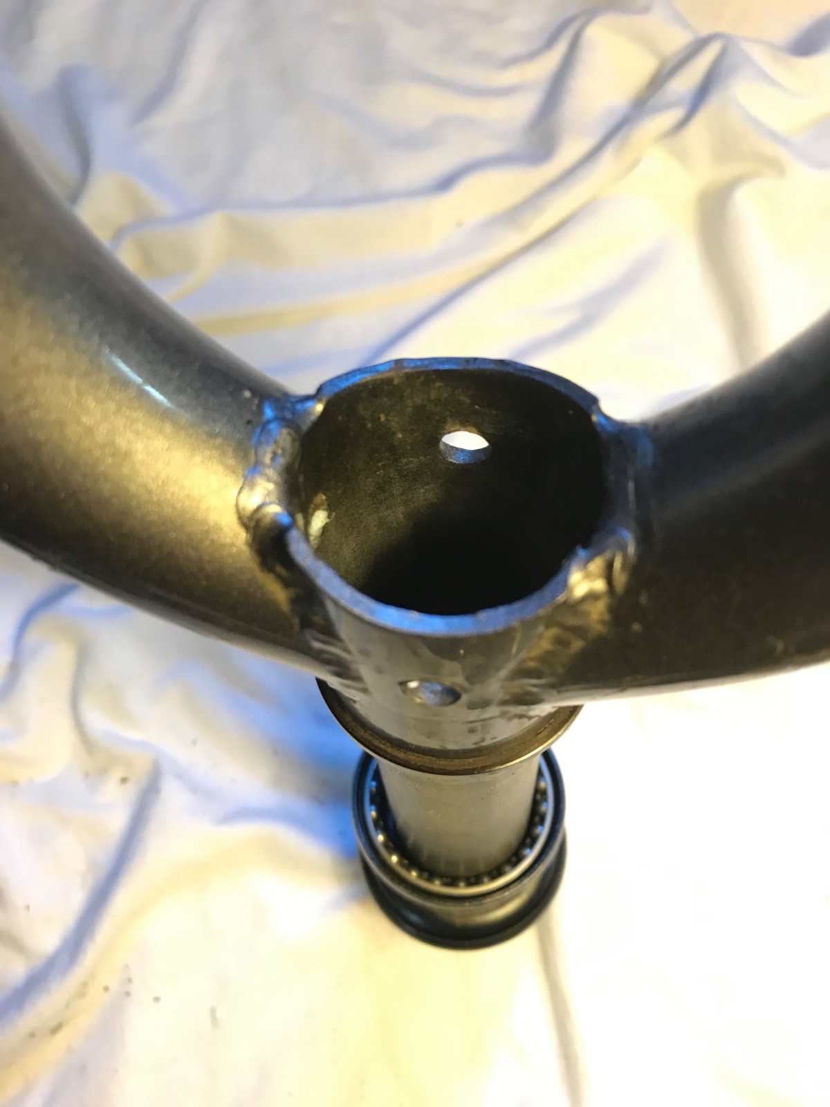 Threaded 1-1/8” quill MTB Fork rigid cromoly steel