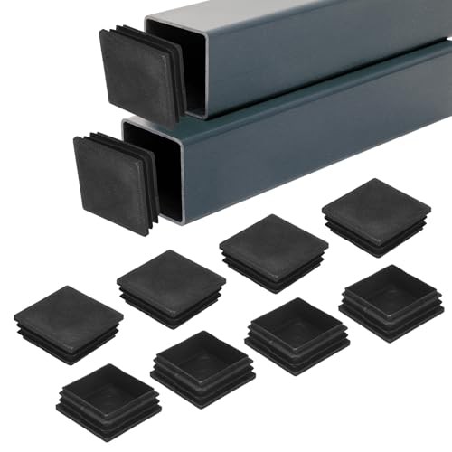 -Pack Square Tubing End Caps, 1.8Inch/Plastic Tube Plugs for Square 45mm 30