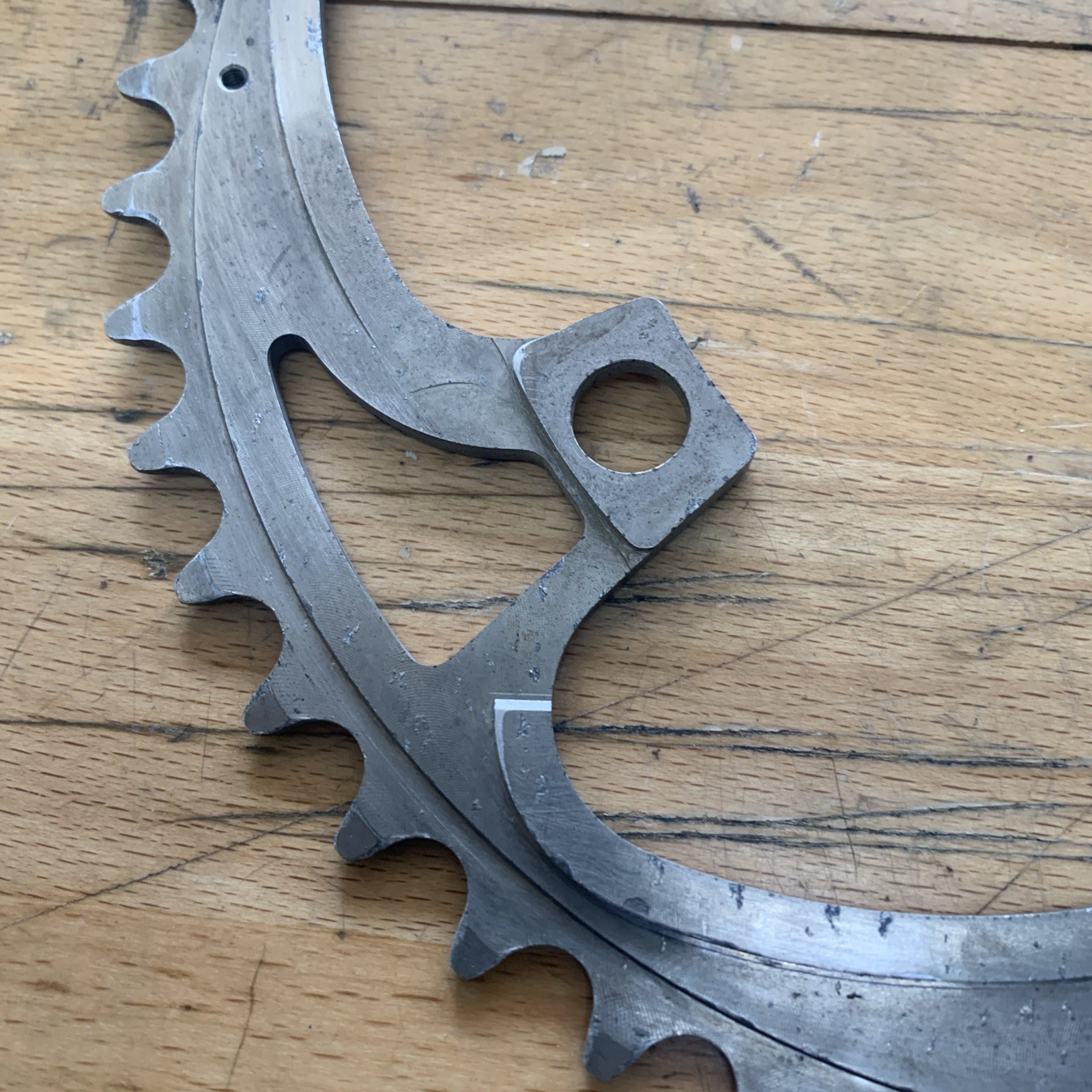 Real Designs Chainring 110mm BCD 45T Silver Vintage Mountain Bike Yeti Kooka CNC