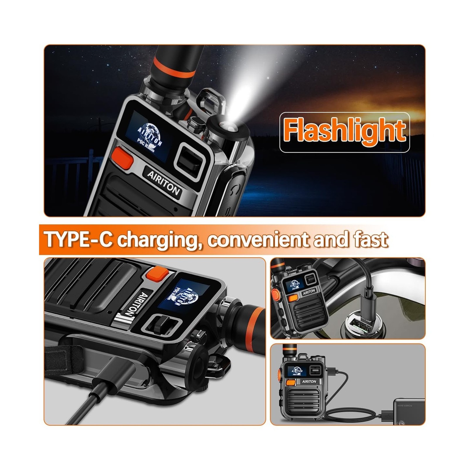 Airiton Long Range Walkie Talkies – 200 Channel LTE Radio