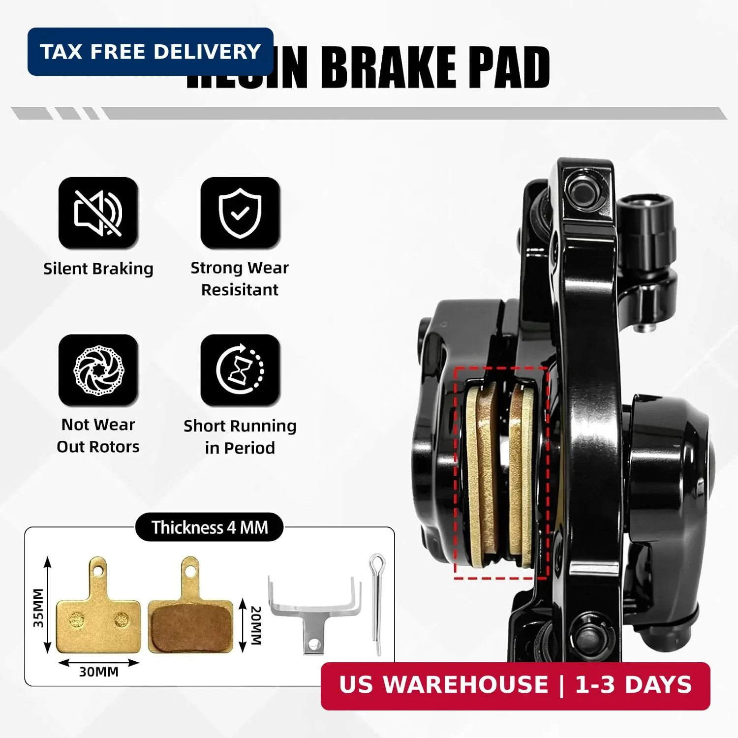 Mechanical Bike Disc Brake Kit,MTB Front & Rear Cable Disc Brake,160mm Roto