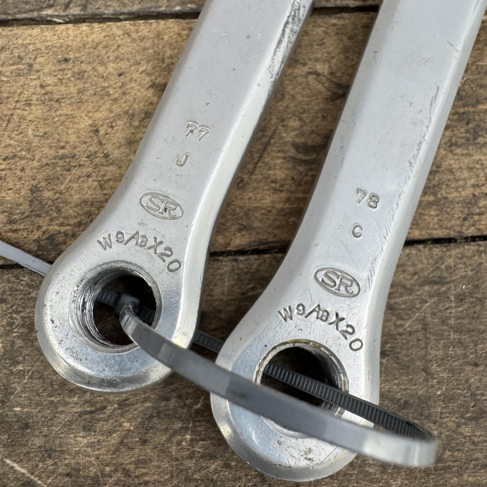 Vintage SR Raleigh Crankset 165mm 118 BCD Alloy Modified Single Square Taper