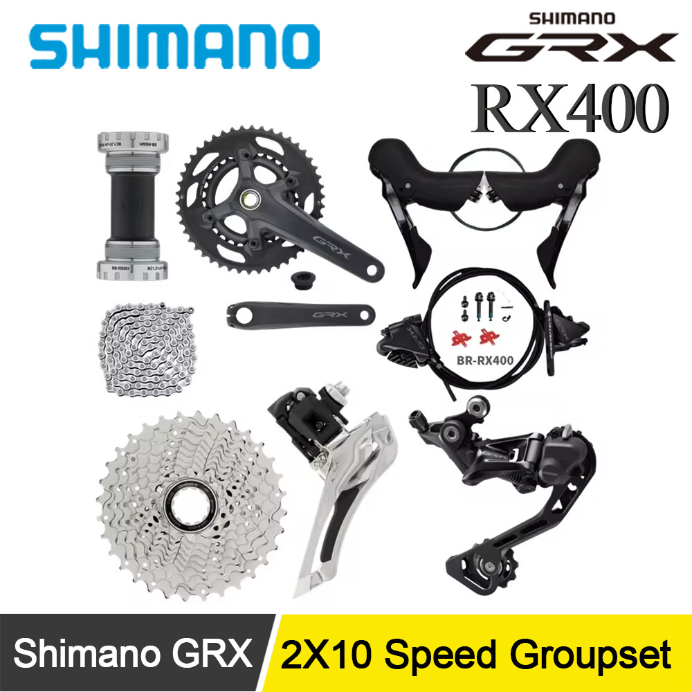 Shimano GRX RX600 RX400 2X10 Speed Disc Brake Road Bike Groupset 165/170mm Crank