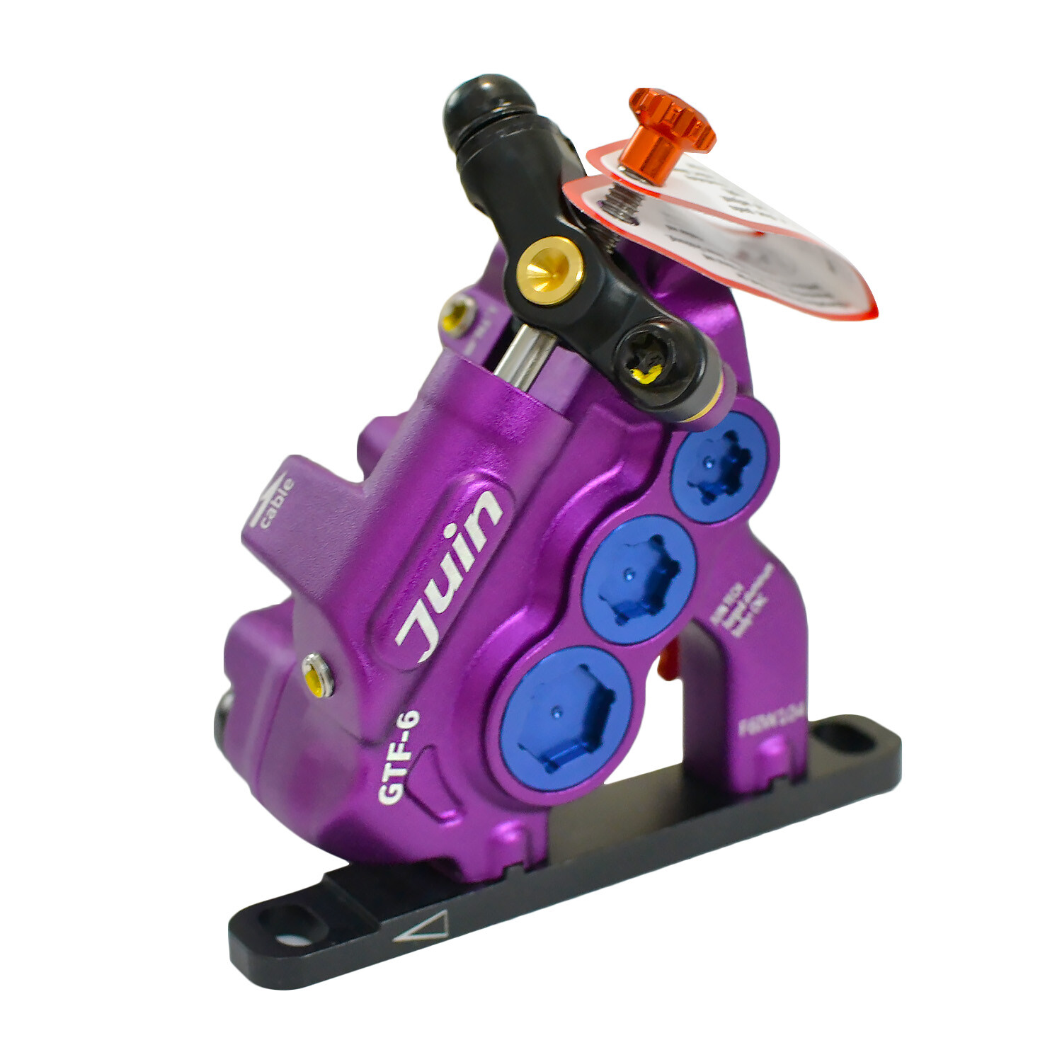 JUIN TECH GTF-6 6 Pistons FlatMount eBike CX Hydraulic Disc Brake Caliper,PL
