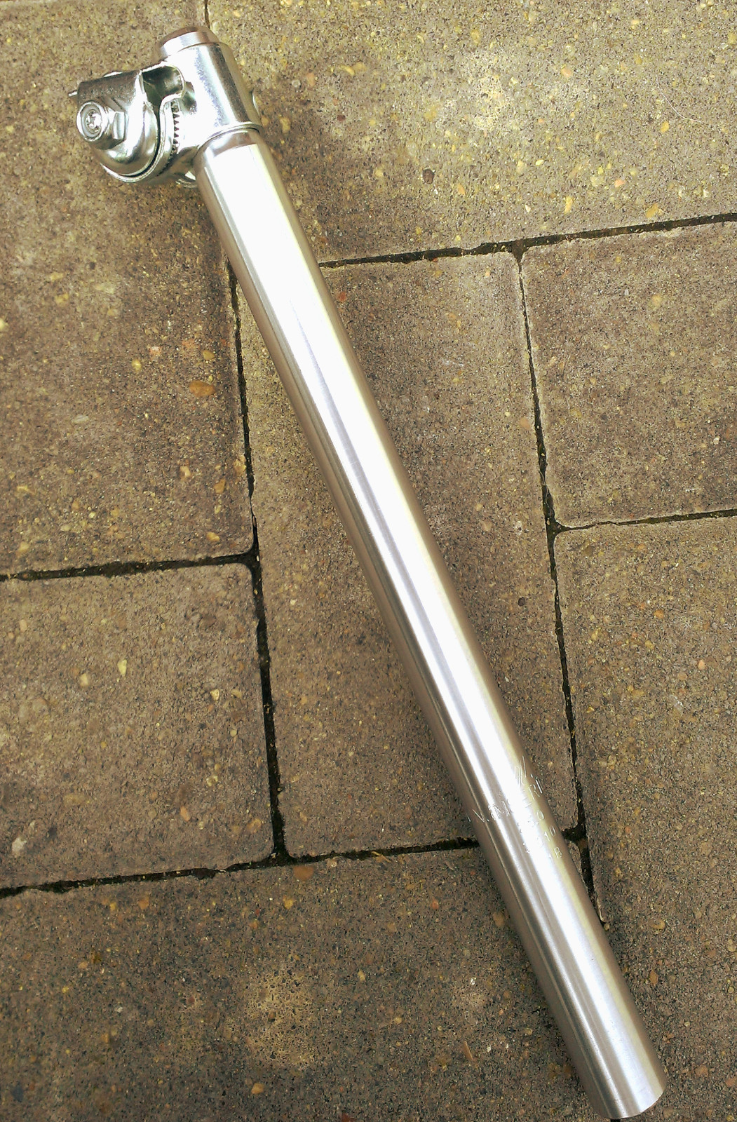 Alloy Silver Seatpost 25.0 x 350mm Steel Clamp Fixed Gear – FREE USA SHIPPING