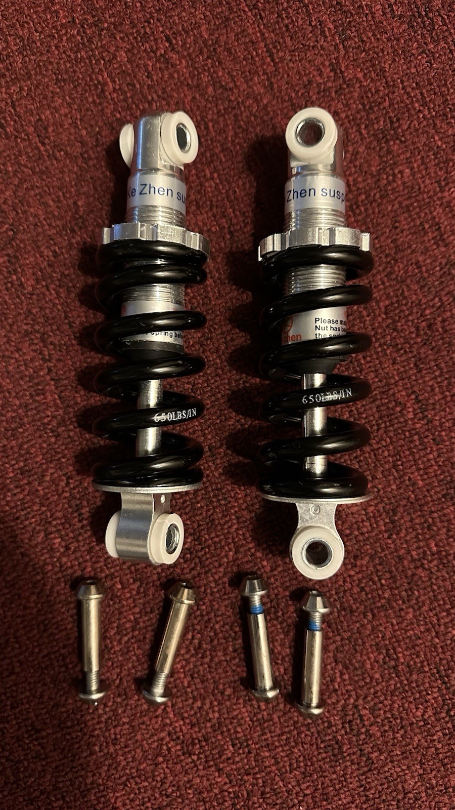 Ke Zhen Suspension Black Shock 650LBS/IN