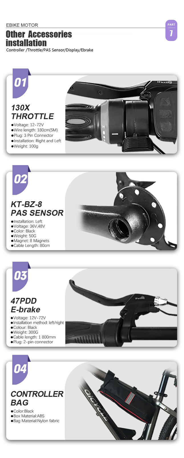 48V 1000W 1500W Snow Electric Bicycle Fat Tire Rear Rotate Hub Motor 20/24/26»