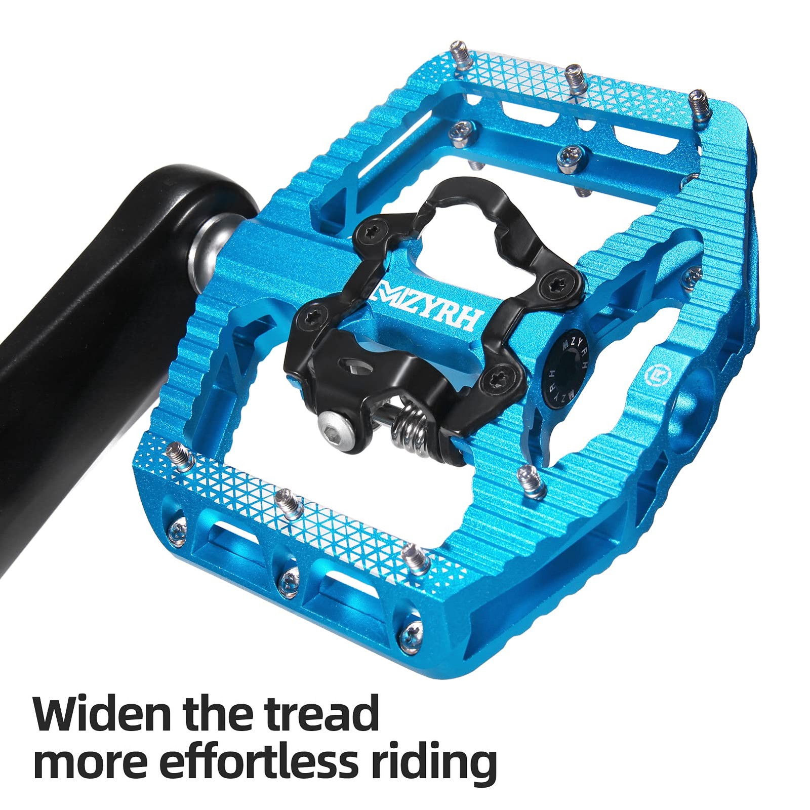 MTB Mountain Bike Pedals 3 Bearing Flat Platform Compatible with Dual Functio…