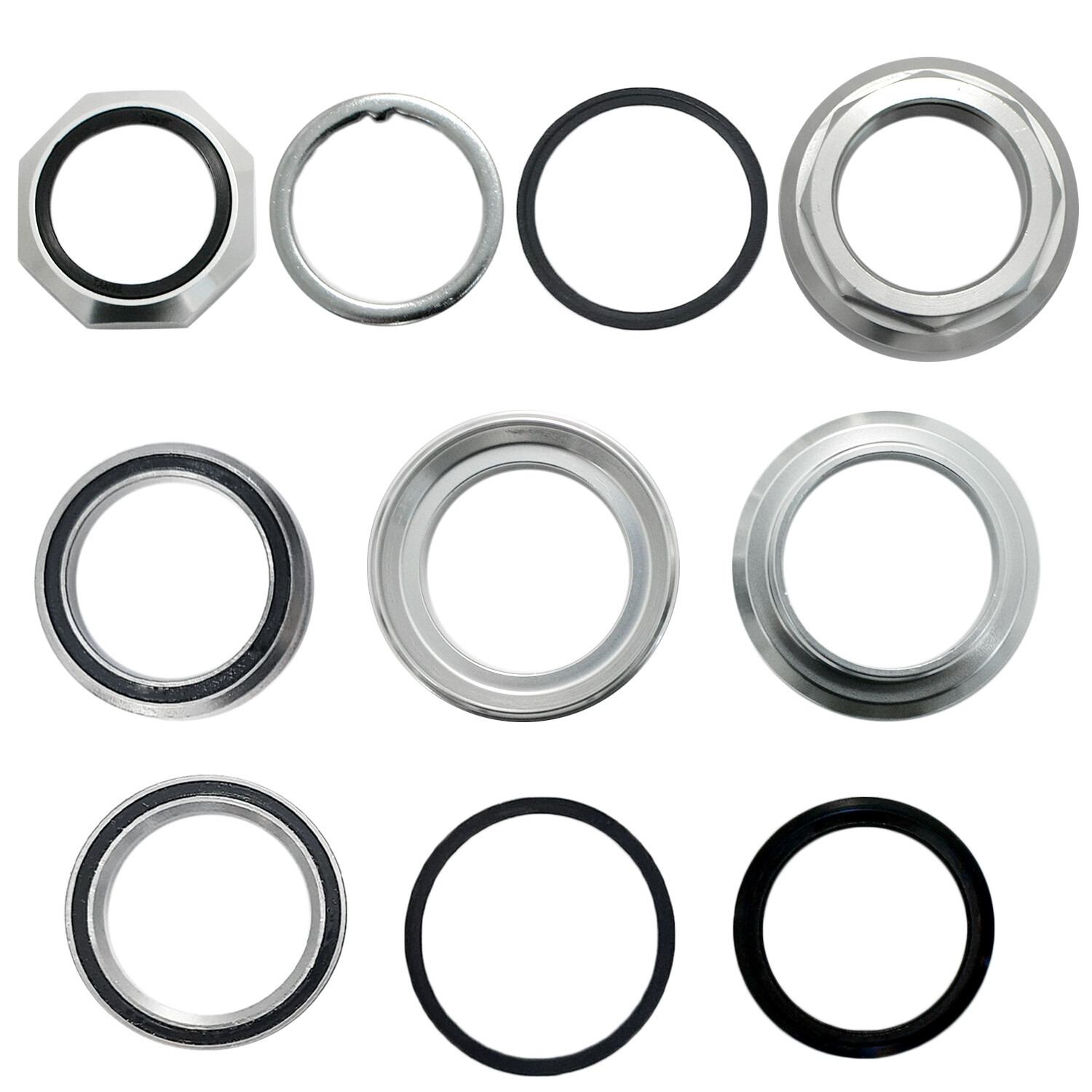 Tange Seiki Falcon FL270C 1 1/8″ Sealed Bearing Old School Threaded , Silver
