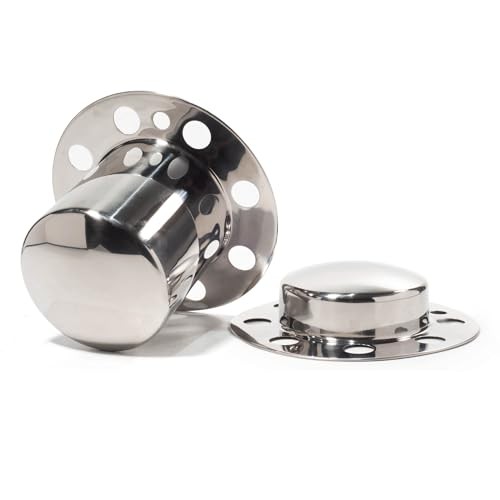 2Pcs 5.15inch Stainless Wheel 1pc Front, 1pc Rear, 5.15 Broe Mirror Polished