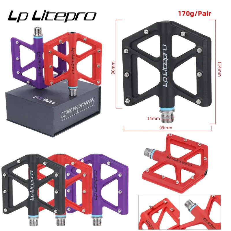 Ultralight Titanium Axle Nylon Platform Anti-Slip Pedals for Road MTB Bicycle