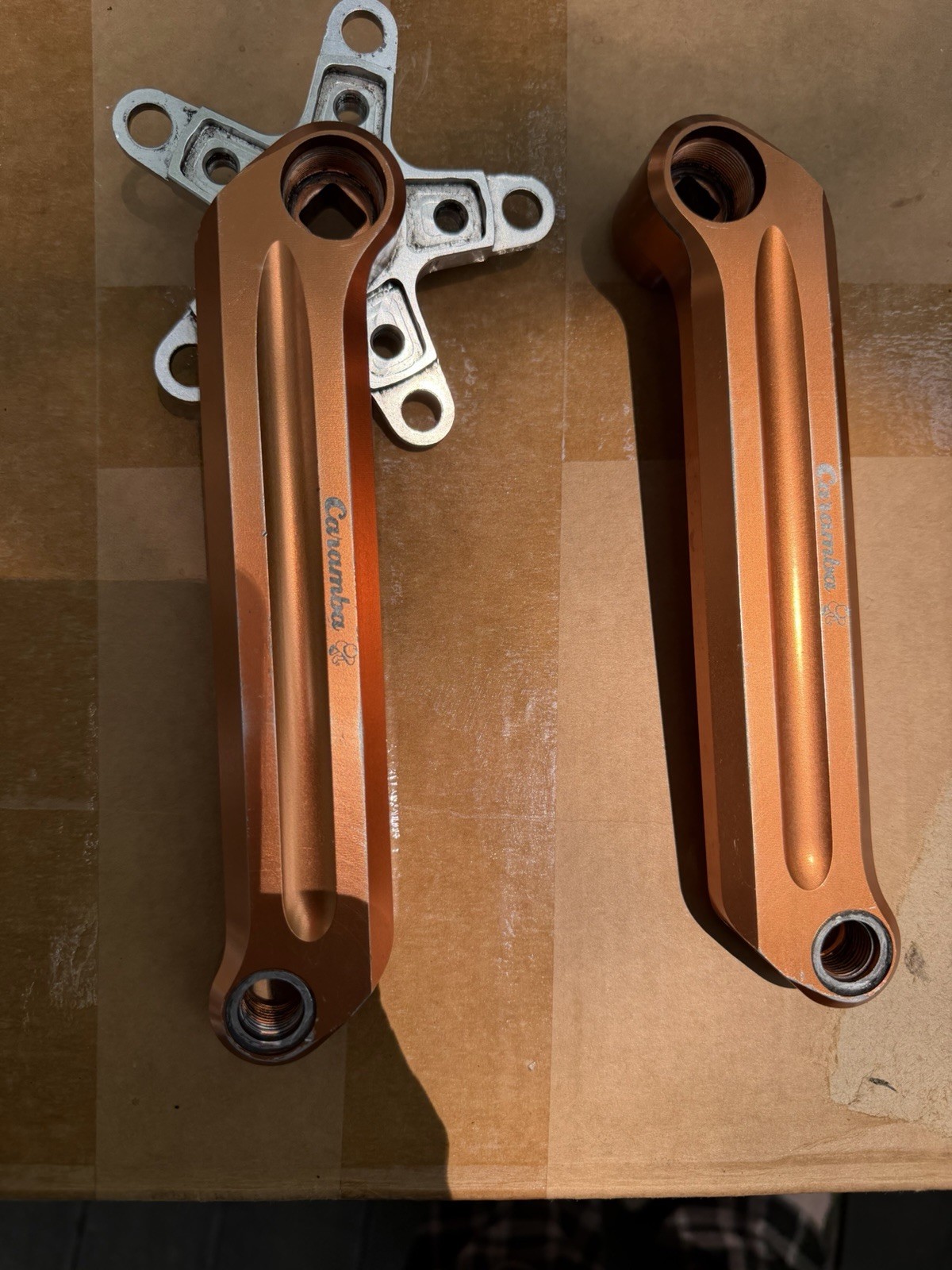 CARAMBA CYCLES Double Barrel Cranks 175mm. Orange