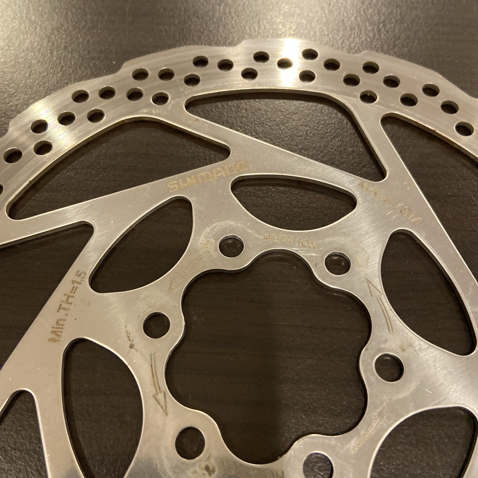 Shimano SM-RT56-S 160MM 6-bolt Rotor Resin Pad Only Used