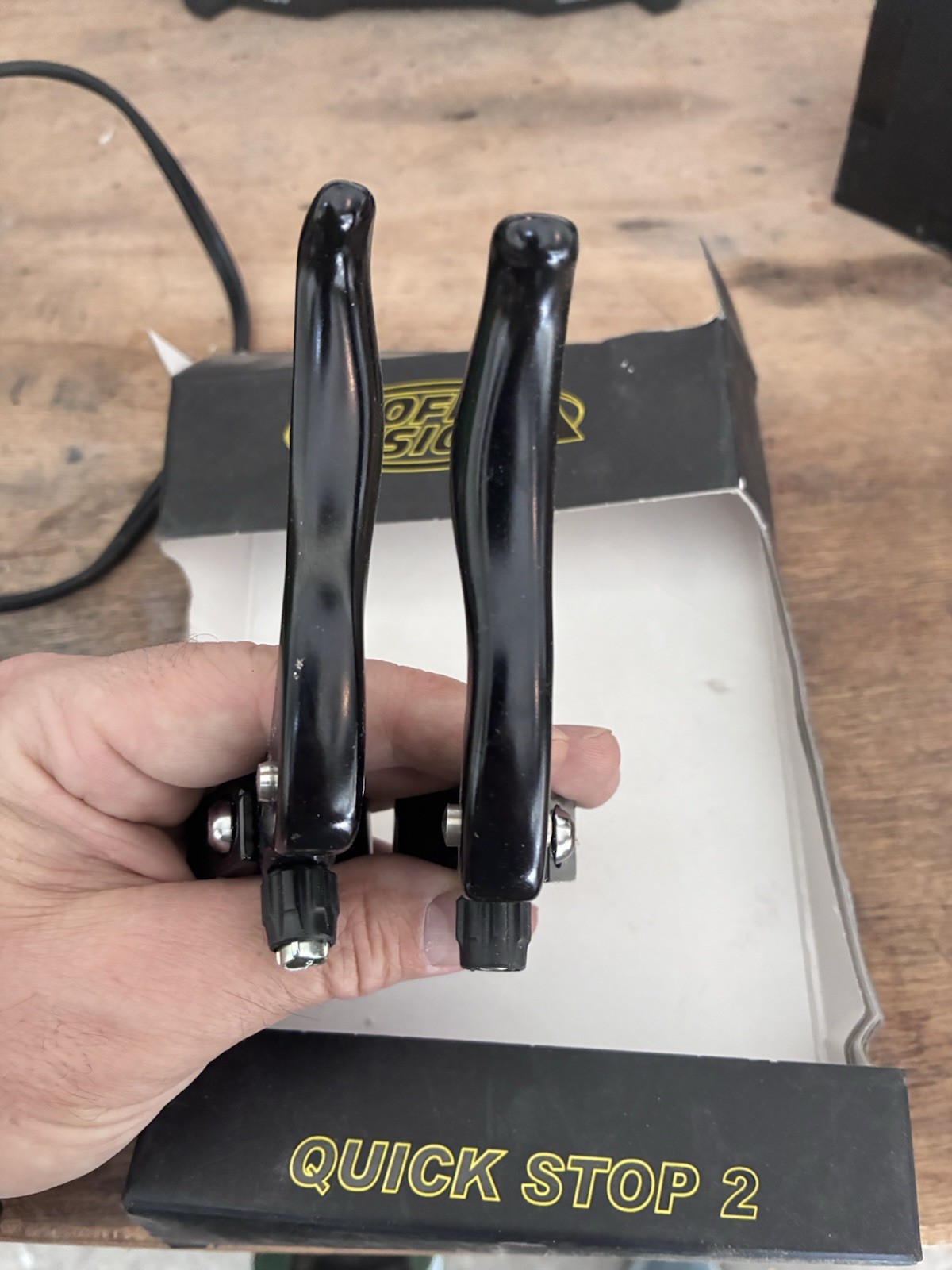 Profile Design Quick Stop 2 Aerobar Brake Levers 2-Finger Black Pair 30293