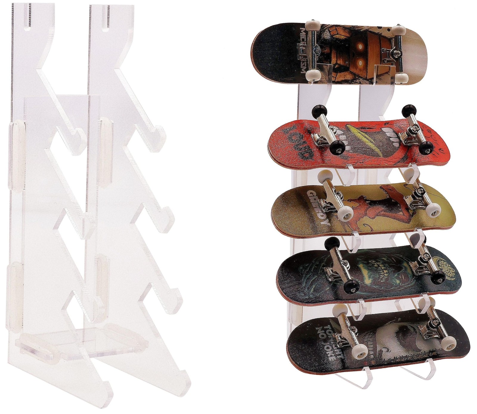Fingerboard Display Rack,Pro Finger Skateboard Storage Stand,Transparent Acry…