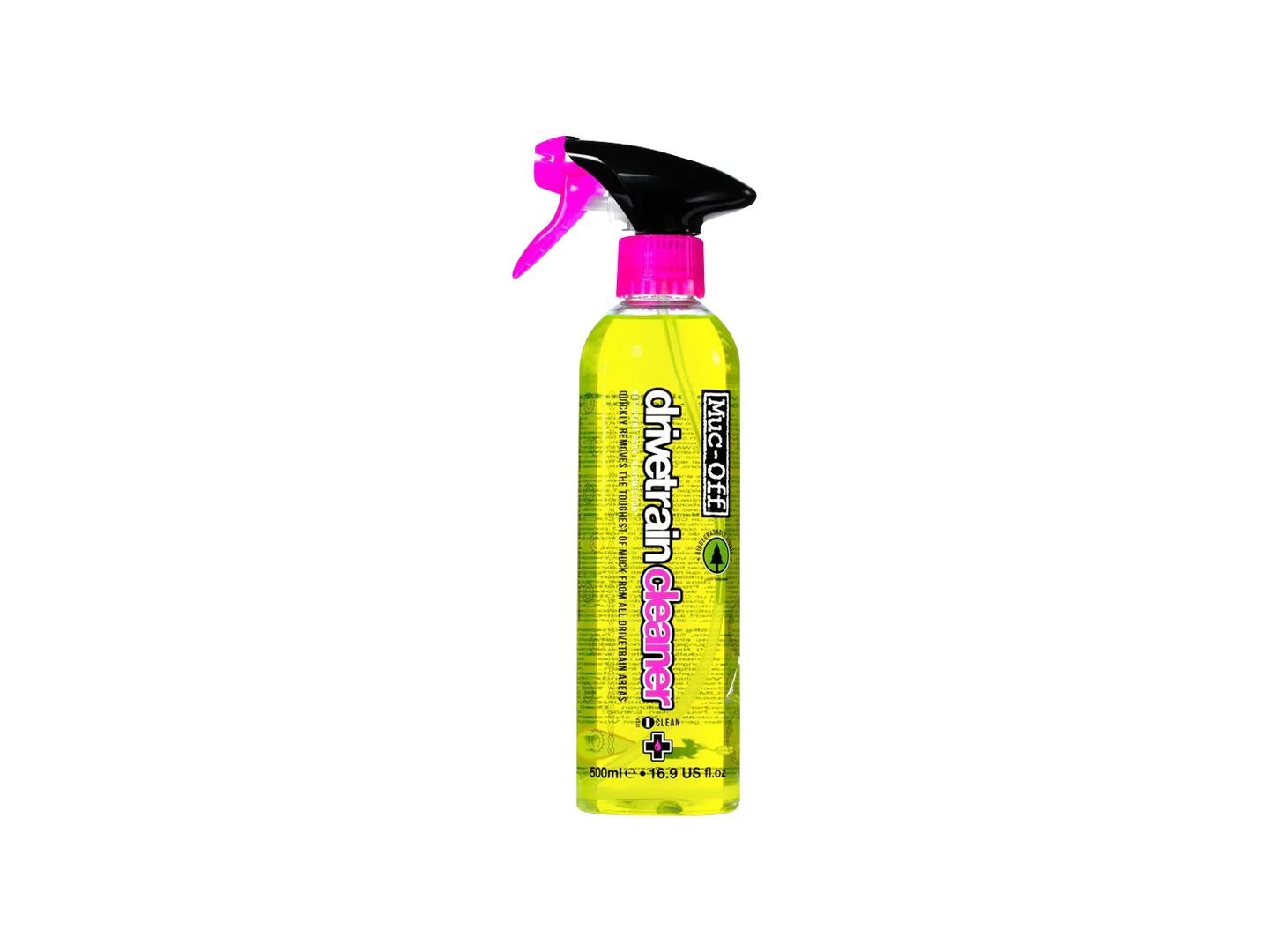 Muc-Off Bio Drivetrain Cleaner 16.9oz (500mL), Pour Visibility Yellow