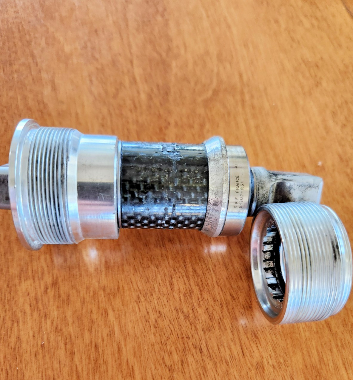 Vintage Record bottom bracket with Italian threading (36 × 24 TPI)