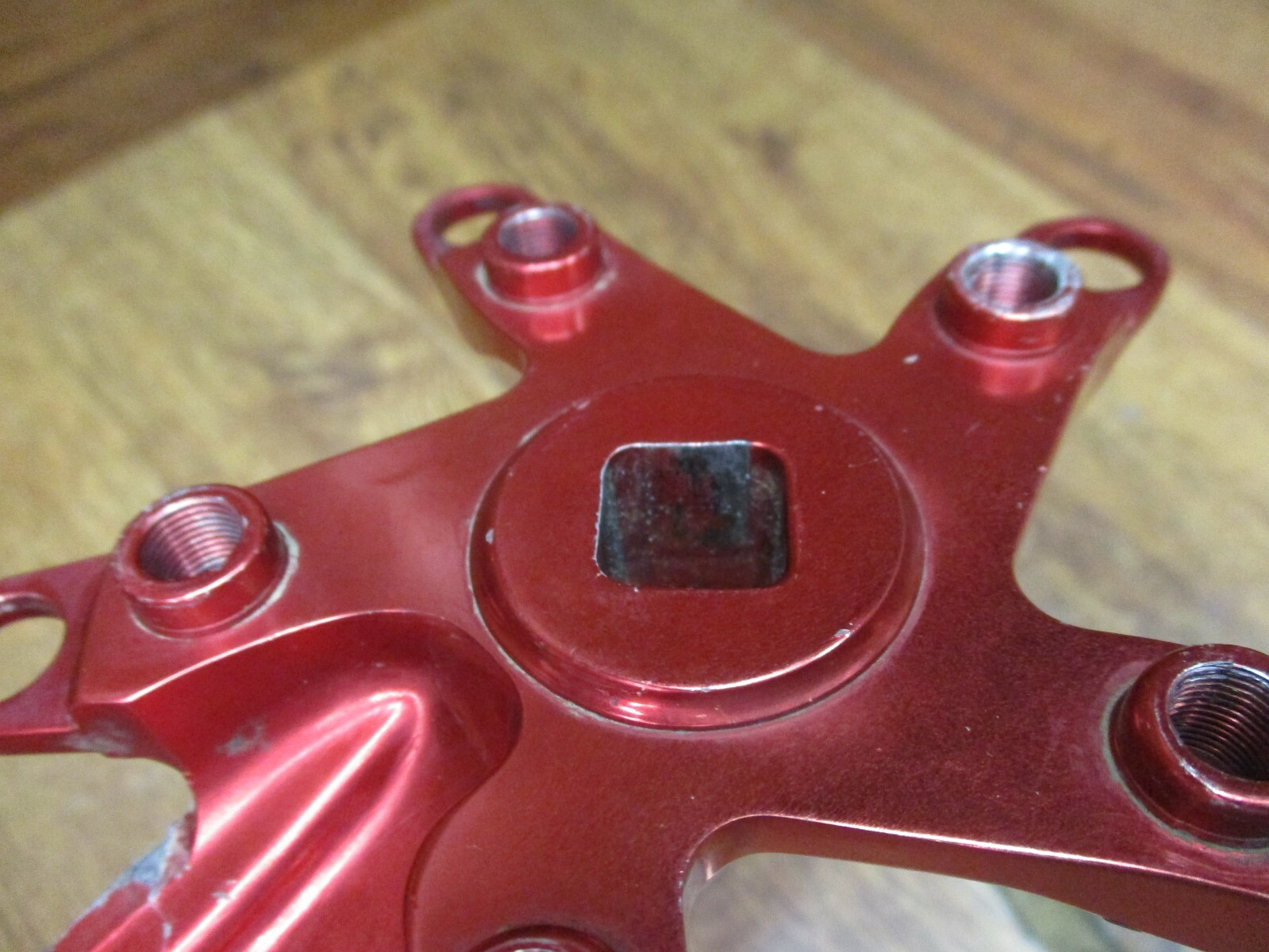 VINTAGE KOOKA FORGED 175L 110/74 BCD SQUARE TAPER CRANK SET – RED