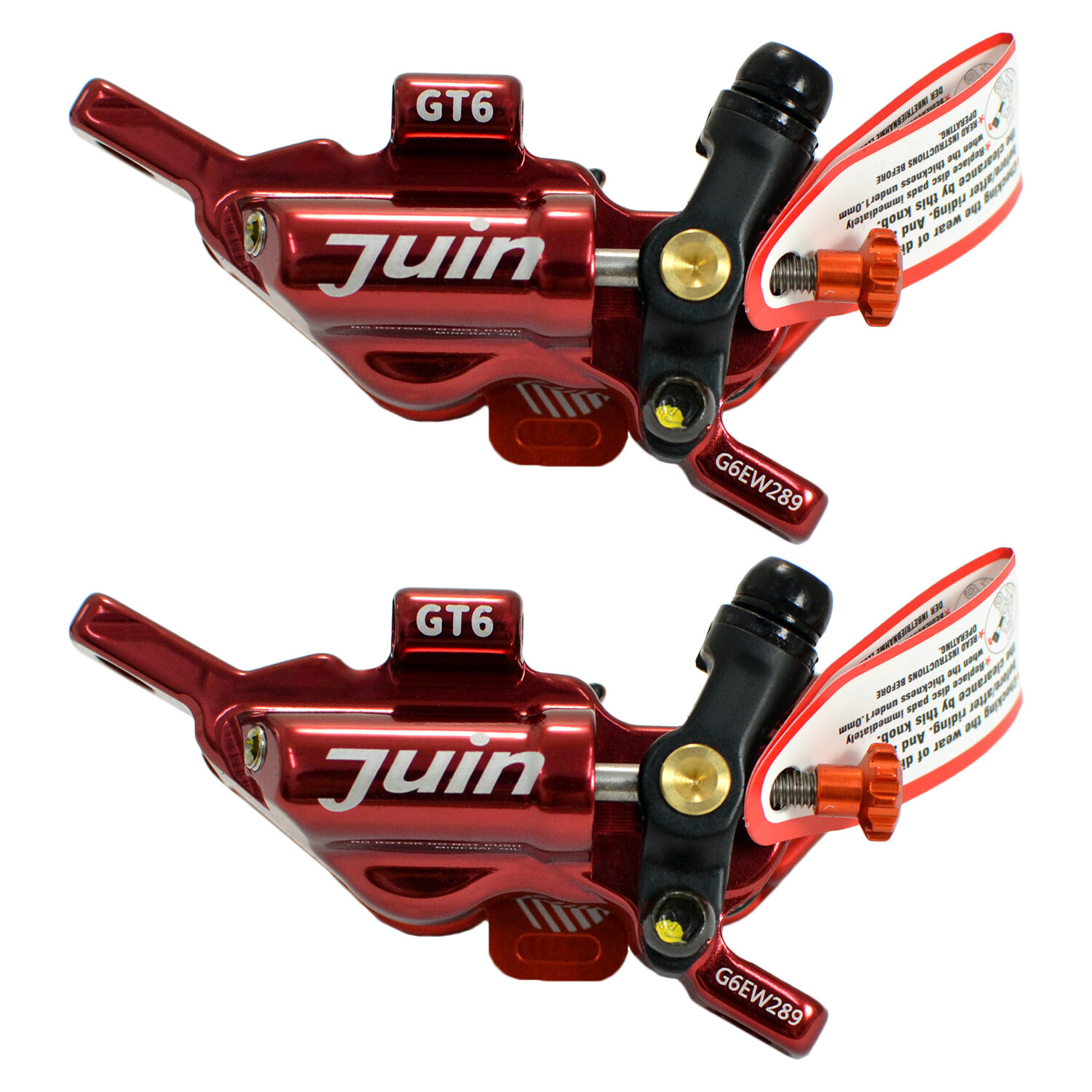 JUIN TECH GTP-6 6 Pistons MTB eBike CX Hydraulic Disc Brake Caliper Set (F+R