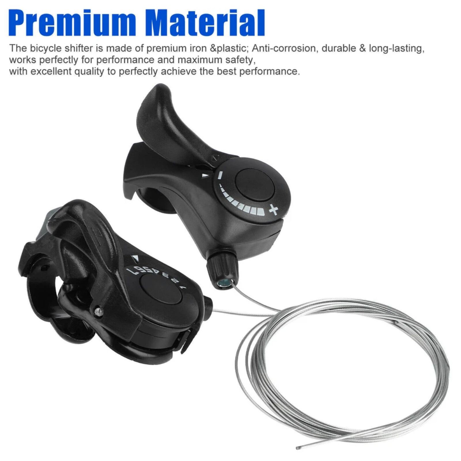 3×7 21-Speed Bike Shifters w/Optical Gear Display Left 3S Right 7S 22.2mm Clamp
