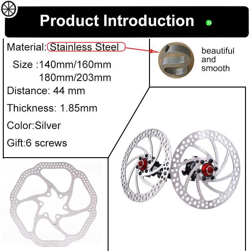 ZOOM 203mm 180mm 160mm 140mm Bike Rotor MTB Road Bicycle 6 Bolt Disc Brake Rotor