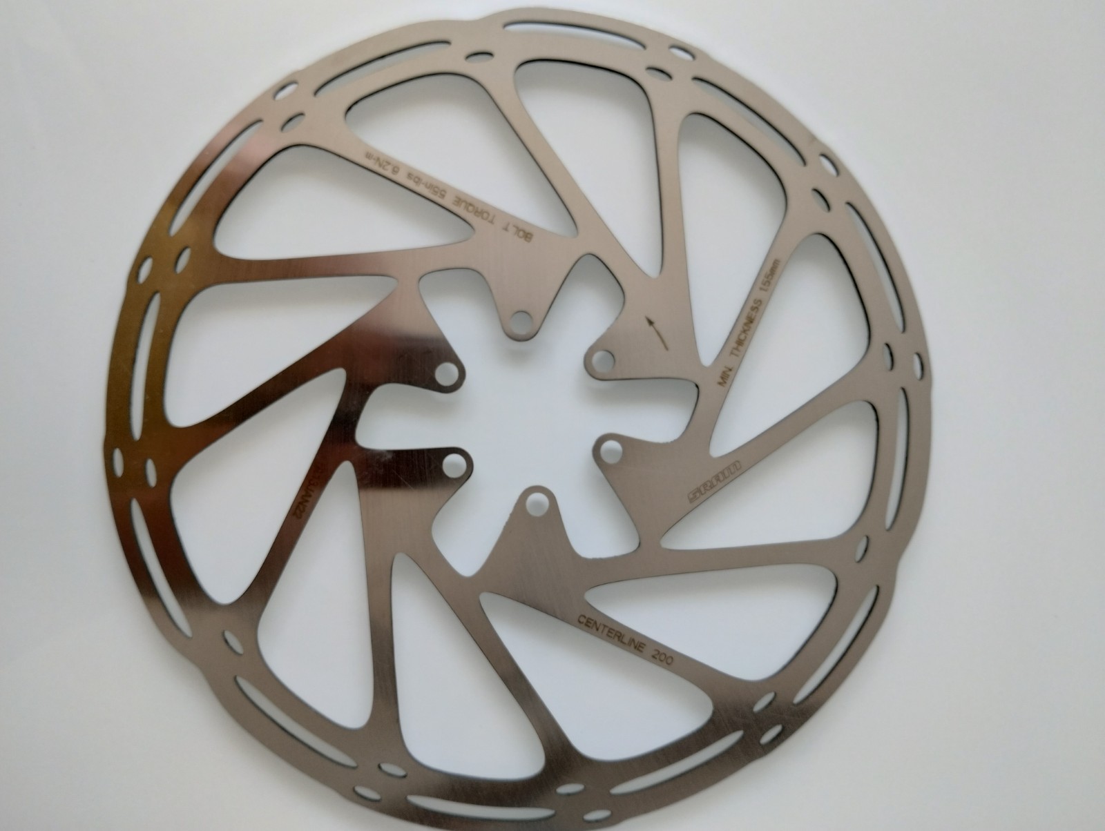 New Sram Centerline Rounded Disc Brake Rotor – 200mm – 6-Bolt (Bolts Included)