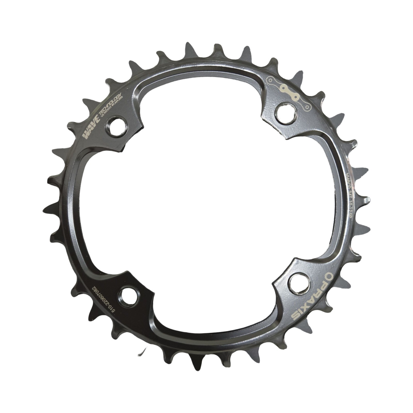 Praxis Works Steel eMTB Chainring 34t 104BCD 4-Arm 10 11 12 Speed Fit Shimano
