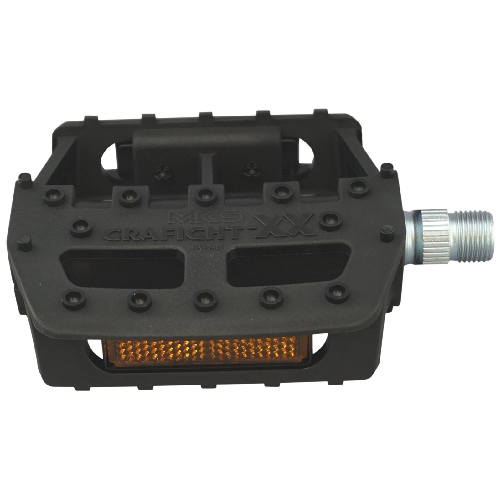 Mikashima (MKS) Bicycle Pedals GRAFIGHT-XX (Graphite-XX) 1/2-inch core, Black