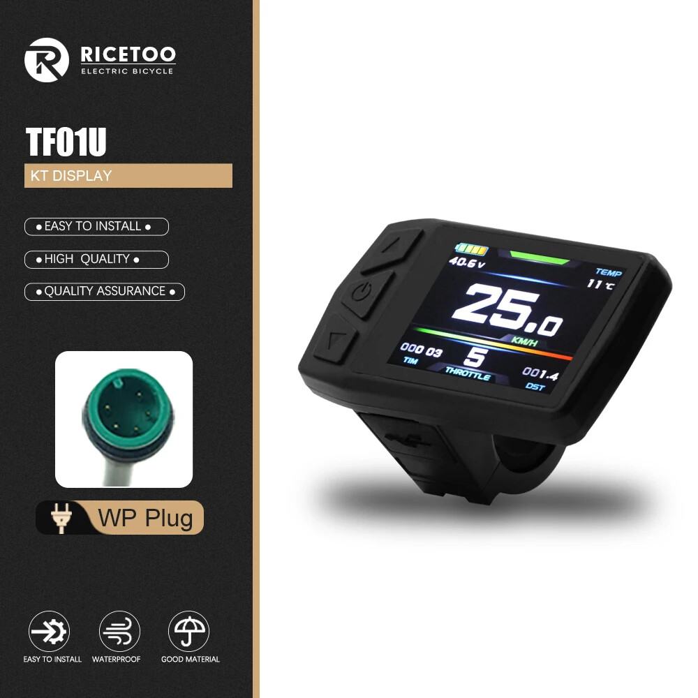 Electric Bike 500W/750W KT-25A Sine Wave Controller Set TF01U LCD Display